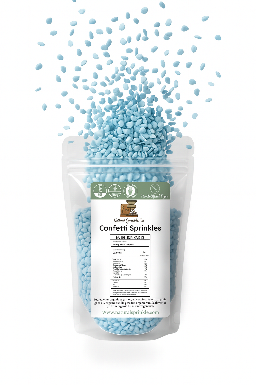 Raindrop confetti sprinkles! - 1 Pound